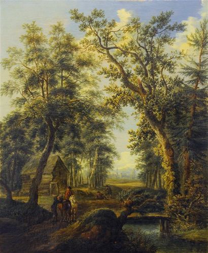 Attribué à Pieter Pietersz BARBIERS (1749-1842).
Paysages...