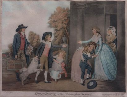 null William WARD (1766 -1826) d'après G. MORLAND.
À Visit to the Boarding School....