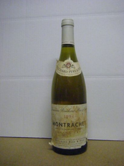 null 1 bouteille Montrachet 1994, Bouchard Père et fils, étiquette abîmée, tâché...