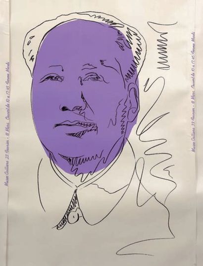 ANDY WARHOL (1928-1987) Mao wall paper, 1974. Sérigraphie en couleurs sur papier...