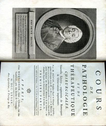 HÉVIN Cours de pathologie et de thérapeutique chirurgicales. Paris, Méquignon, 1785....