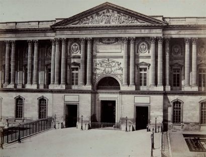 Edouard-Denis Baldus (1803-1882) Musée du Louvre. Pavillon Turgot. c. 1865. Trois...