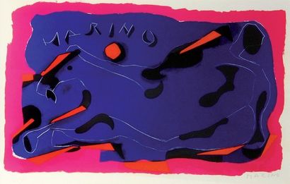 Marino Marini. (1901-1980) Lithographie en couleurs, épreuve signée et numérotée...