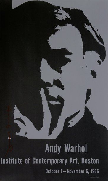 Andy Warhol (d'après). (1928-1987) Andy Warhol, 1966. Affiche.sérigraphie en noir...
