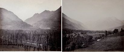 Farnham Maxwell-Lyte (1828-1906) Pyrénées, c. 1860. Saint-Sauveur. Deux tirages albuminés,...