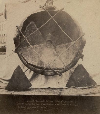 null Marine, c. 1870. Navires. Portrait de capitaine. Explosion d'une torpille dormante...
