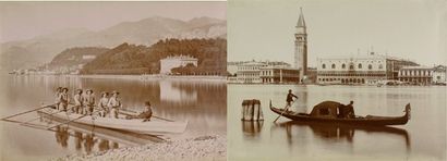 Italie, c. 1870. Lac de Côme (Bellagio, Menaggio,...