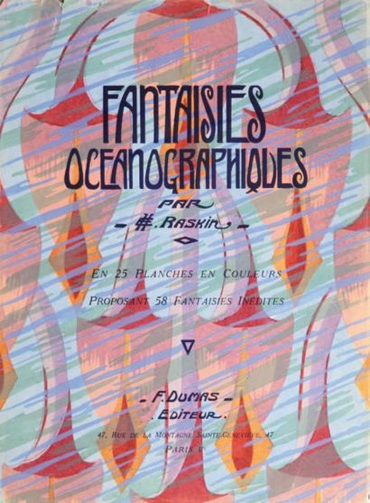 RASKIN, E. H. Fantaisies océanographiques. P., F. Dumas, 1926. Portefeuille éditeur...