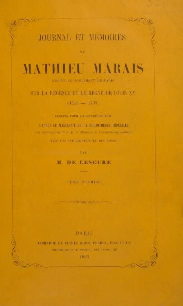 null MARAIS (Mathieu). Journal et mémoires sur la Régence et le règne de Louis XV...