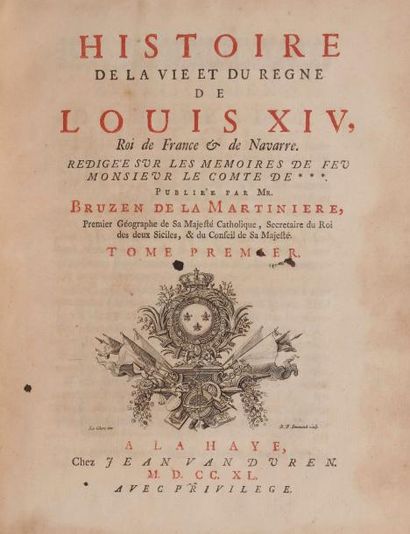 null BRUZEN DE LA MARTINIERE (Antoine-Augustin de). Histoire de la vie et du règne...