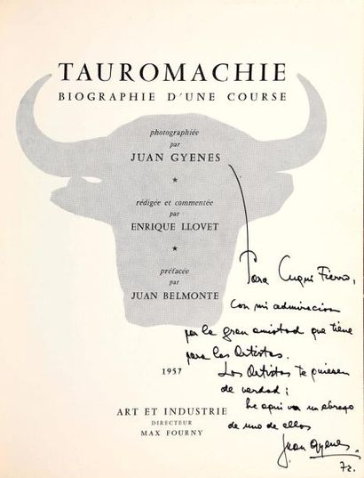 null LLOVET E. et GYENES Y. Tauromachie, biographie d'une course. Ed. Art et Industrie,...