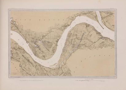 null [Atlas]. GOUDRIAAN (B.H.). Carte des rivières le Haut et le Bas Rhin, le Lek...