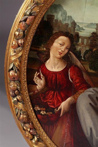  " TOMMASO " (actif à Florence fin du XVe - début du XVIe siècle). Vierge à l'Enfant...