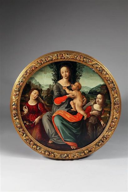 null " TOMMASO " (actif à Florence fin du XVe - début du XVIe siècle).
Vierge à l'Enfant...