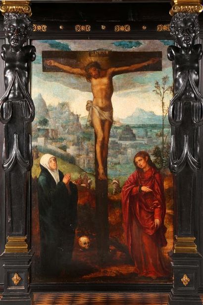 null École ESPAGNOLE du XVIIe siècle, entourage d'Alonso CANO.
Ecce Homo.
Christ...