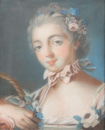 Dans le goût de François BOUCHER (1703-1770).
Portrait...
