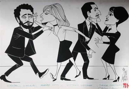 null [Caricature]. CINÉMA AMÉRICAIN / INTERNATIONAL ANGLAIS - ITALIEN.
MARA Jan (pseud....