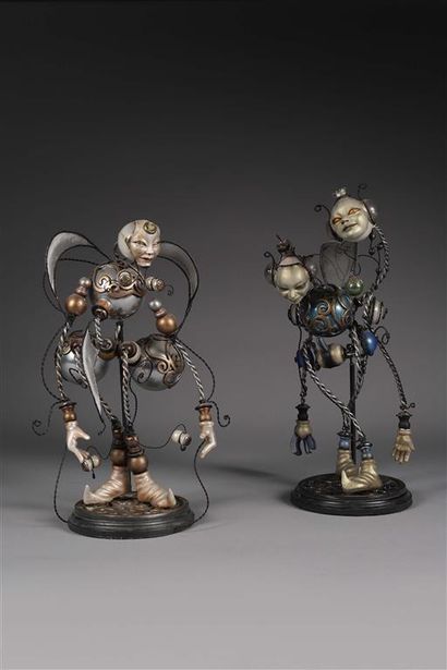 null THE BEE.
IKEDA Akihito (XXe siècle).
Sculpture technique mixte, 2009.
H. : 37...