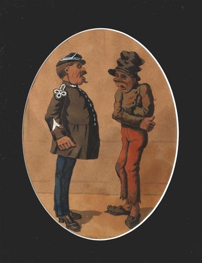 null [Caricatures]. LE MENDIANT, LE MAIRE, LES GENDARMES.
LAVRATE Edmond (1829-1888).
3...