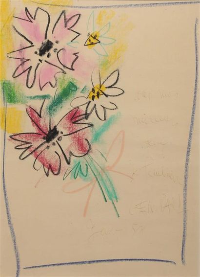 null GEN PAUL (1895-1975).
Bouquet de fleurs, 1958.
Pastel signé et daté en bas à...
