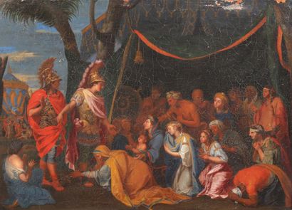 null d'après François VERDIER (1651-1730).
La famille de Darius implorant Alexandre.
Huile...