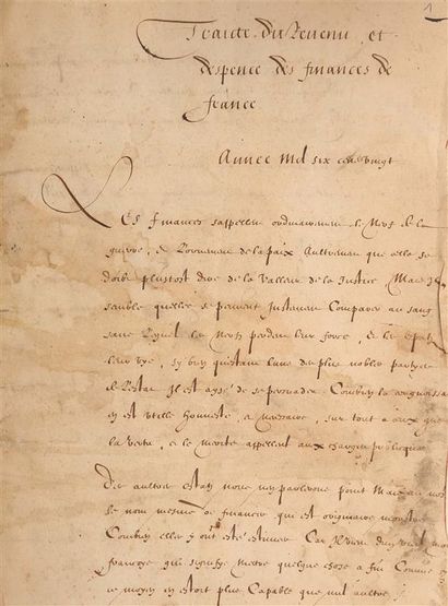 null [Finances] [Recueil de pièces]. Paris, 1620-1788. Cinq pièces en 1 vol. in-4.,...