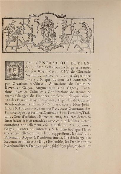 null [Finances] [Recueil de pièces]. Paris, 1620-1788. Cinq pièces en 1 vol. in-4.,...