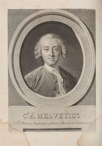 null HELVETIUS (Claude-Adrien). OEuvres complettes. À Londres, s.n., 1781. 2 vol....