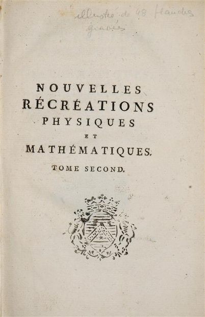 null GUYOT (Edme-Gilles) [1786]. Nouvelles récréations physiques et mathématiques...