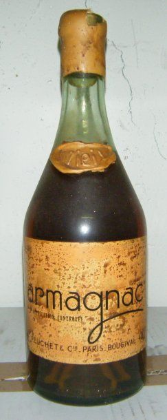 1 bouteille Armagnac Peuchet étui d'origine,...