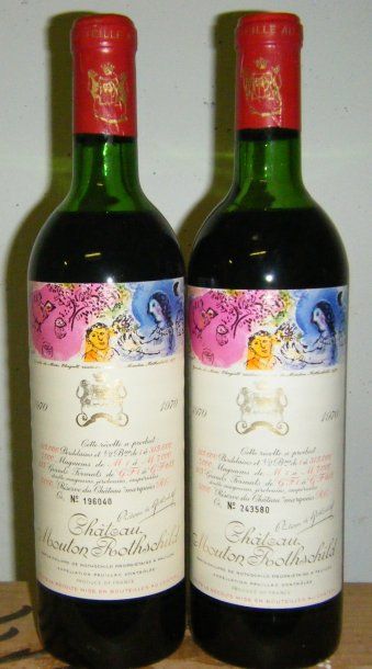 null 6 bouteilles Phélan Ségur 1970, 1 très légèrement bas, 4 mi épaule, 1 bouchon...