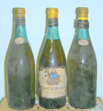 3 bouteilles  Pouilly-Fuissé 1945, donc 2...