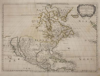 null [SANSON (Nicolas)]. Atlas factice du XVIIe siècle. Fort in-folio, veau brun...