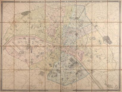 null GIRARD (X.). Plan géométral de la ville de Paris. Paris, Andriveau-Goujon, 1845....
