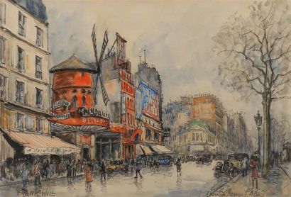 FRANK-WILL (1900-1951). Moulin Rouge, Paris....
