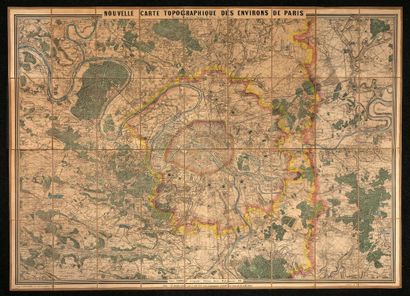 null Nouvelle carte topographique des environs de Paris dressée d'après les Chasses...