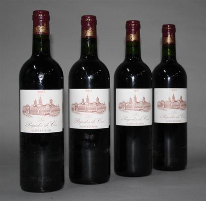 null 4 Bouteilles / Les Pagodes de Cos. 2nd vin du Château Cos d'Estournel 2e GCC....