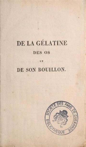 null CADET DE VAUX (Antoine Alexis François) (1743-1828). De la Gélatine des os et...