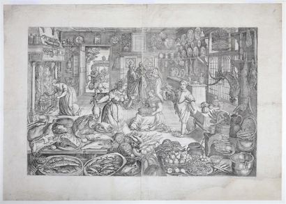 null [Scène de cuisine]. LA CUISINE.
SCOLARI Stefano [c.1650-1687]. D'après Joos...