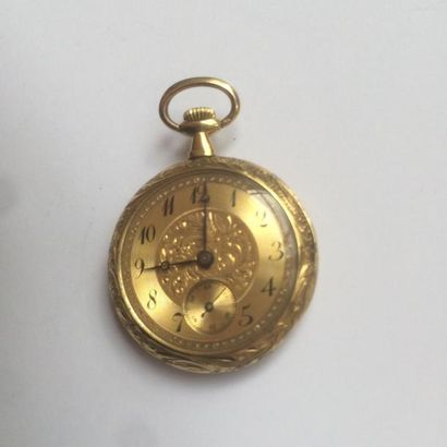 null Montre de poche en or jaune, vers 1900. 
Poids brut : 17,1 g.