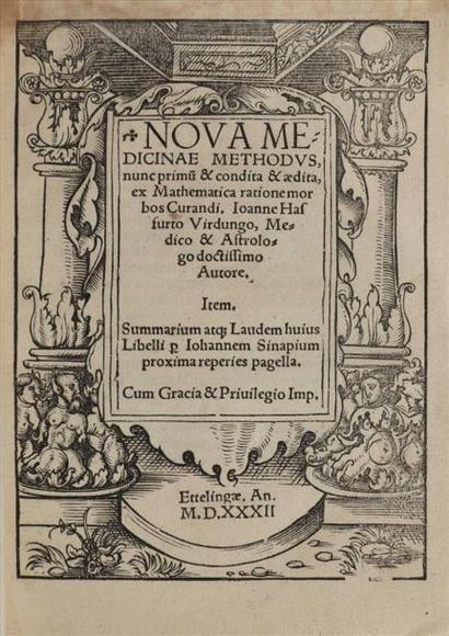 null [Livre du XVIe siècle] [Médecine]. VIRDUNG (Johann). Nova medicinae methodus,...