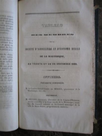 null [Agriculture] [Martinique]. Annales de la Société d'agriculture et d'économie...