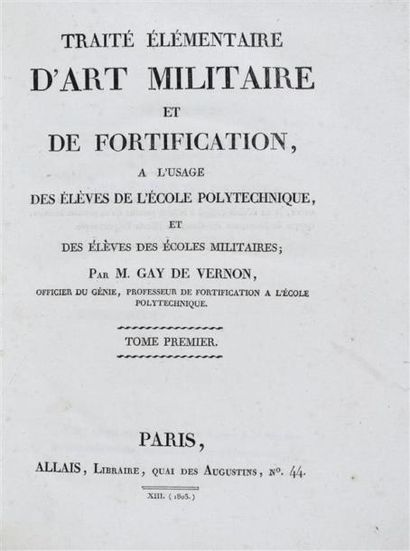 null [Militaria]. GAY DE VERNON (Simon-François). Traité élémentaire d'art militaire...