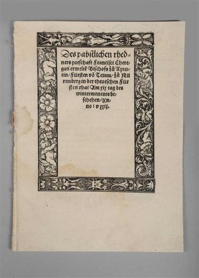 null [Protestantisme] [Livre du XVIe siècle]. CHEREGATO (Francesco). Des pabstlichen...