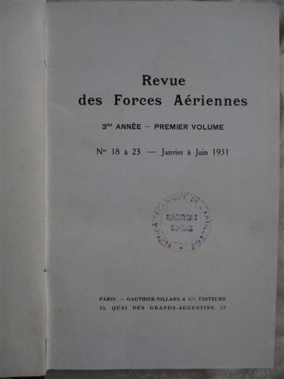 null [Armée de l'air]. Revue des forces aériennes [Revue de l'armée de l'air]. Paris,...