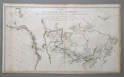 null [Americana] [Carte]. [MACKENZIE (Alexander). Voyages d'Alexandre Mackenzie dans...