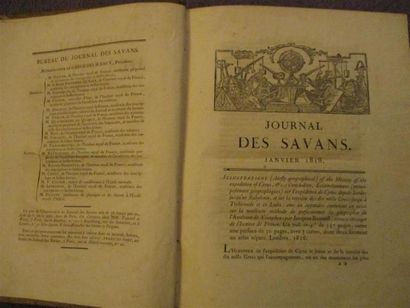 null Journal des savans. Paris, Imprimerie Royale, 1818-1829. 14 vol. in-4, demi-basane...