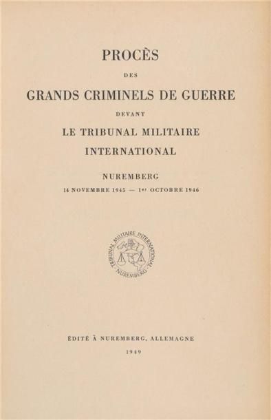 null [Nuremberg]. Procès des grands criminels de guerre devant le tribunal militaire...