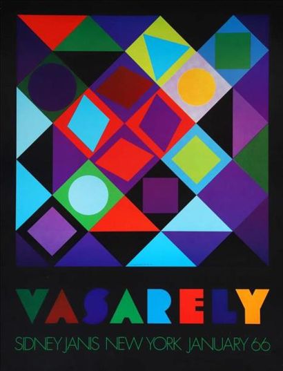 null Victor VASARELY (1906-1997).
- Sidney Janis, New-York, January 66.
- Tridimor,...