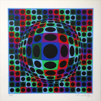 null Victor VASARELY (1906-1997).
VEGA RTL, 1971.
Sérigraphie, signée en bas à droite...